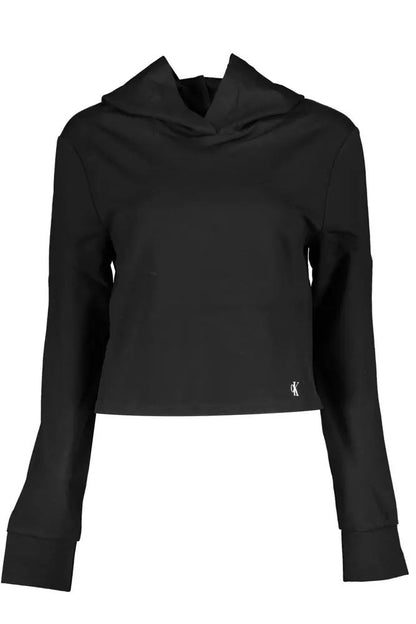 Calvin Klein Women's Black Elastane Sweater Hoodie