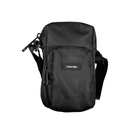Black Polyester Shoulder Bag