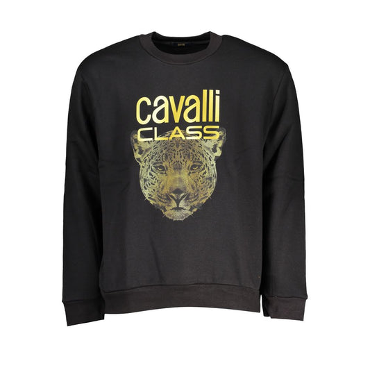 Cavalli Class Women's Black Cotton Crewneck Sweater