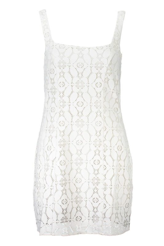 White Polyester Dress