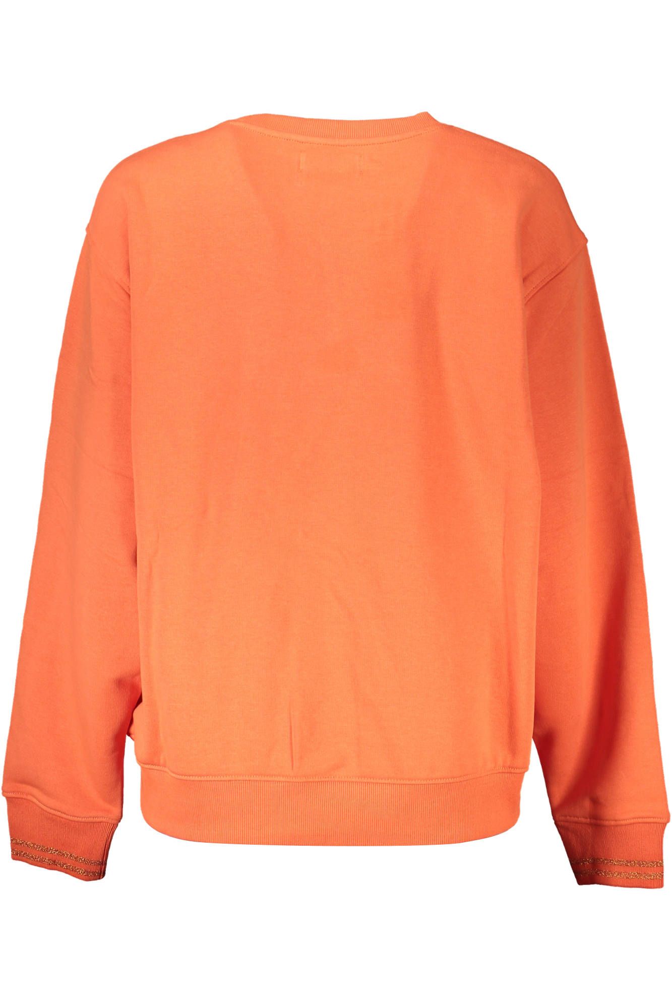 Desigual Women's Orange Cotton Round Neck Sweater