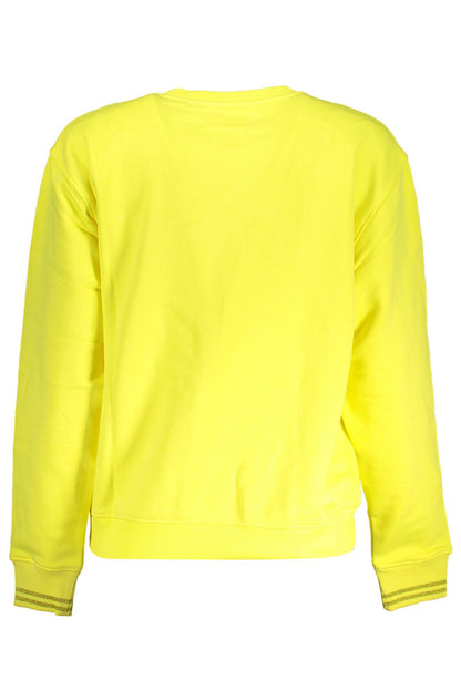 Desigual Women's Yellow Cotton Round Neck Sweater