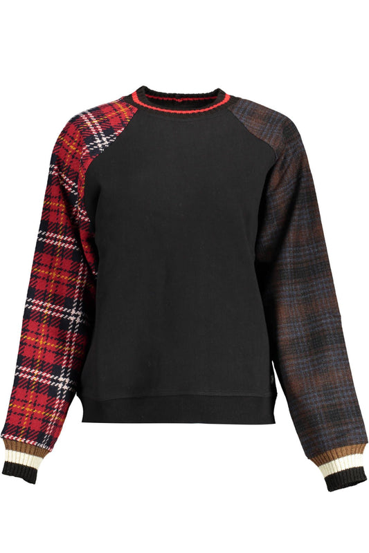 Desigual Women's Black Cotton Round Neck Sweater