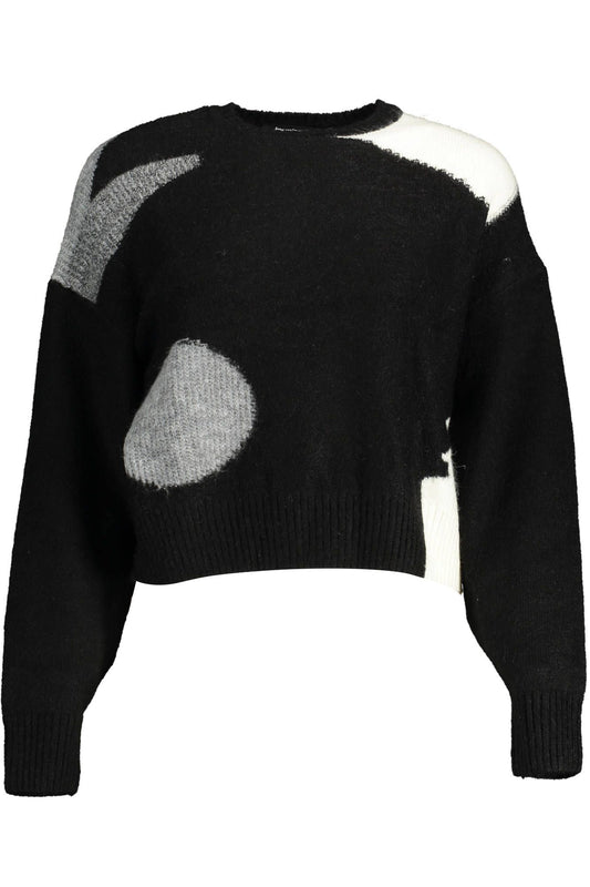 Desigual Women's Black Polyester Round Neck Sweater