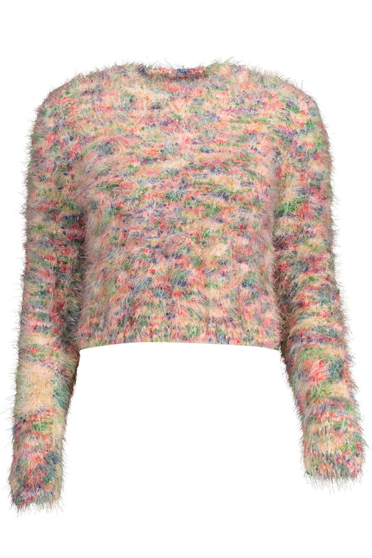 Desigual Women's Pink Cotton Round Neck Sweater
