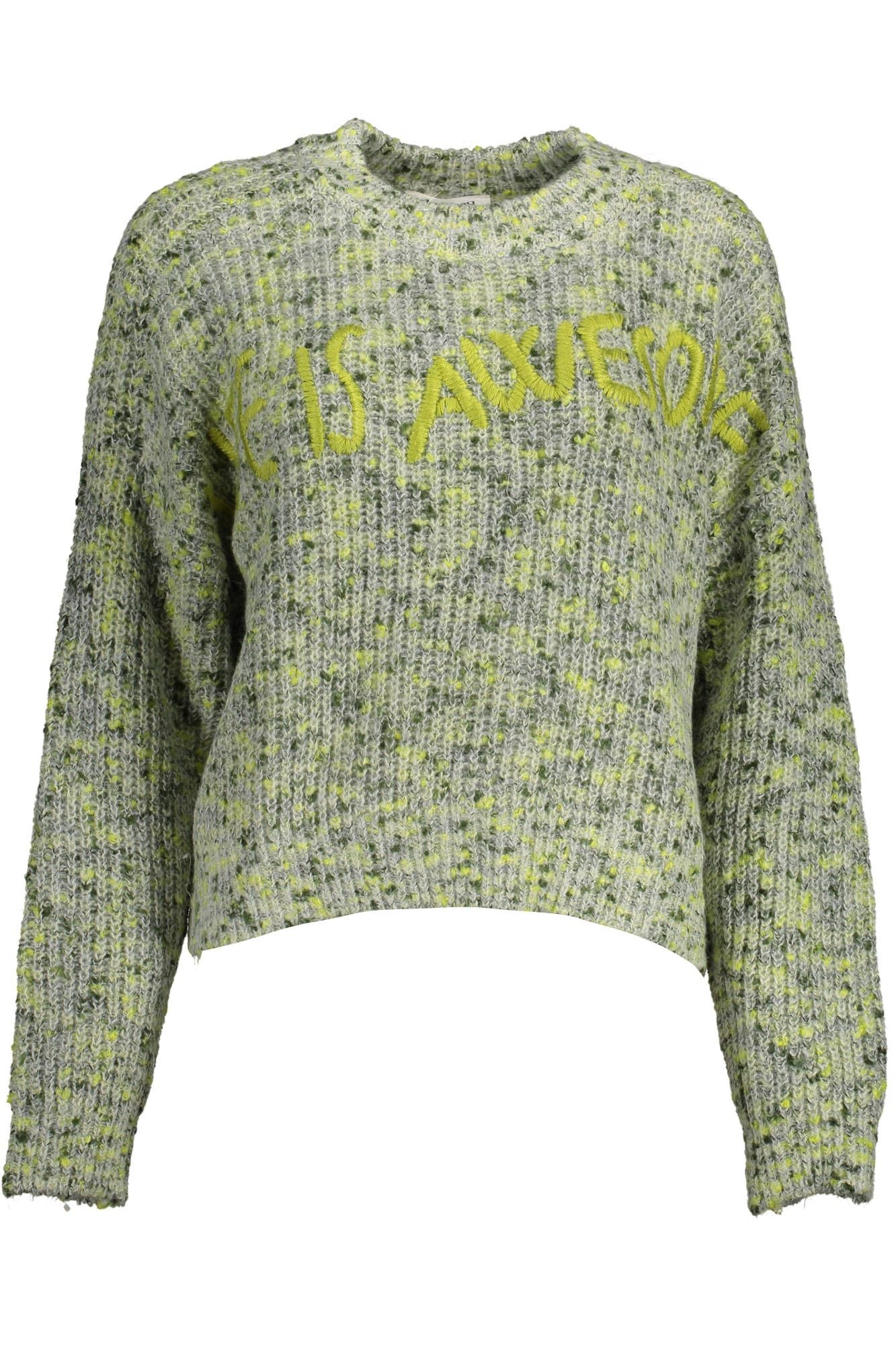 Desigual Women's Green Polyester Round Neck Sweater