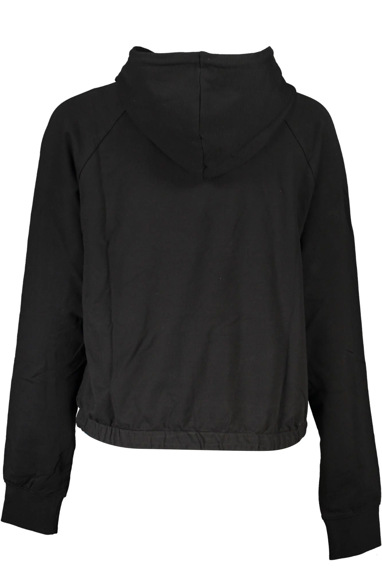 Fila Women's Black Cotton Sweater Hoodie