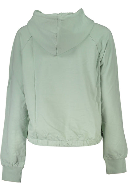 Fila Women's Green Cotton Sweater Hoodie