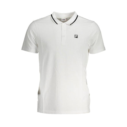 Chic White Cotton Polo with Contrast Detailing