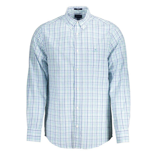 Elegant Light Blue Long Sleeve Button-Down Shirt
