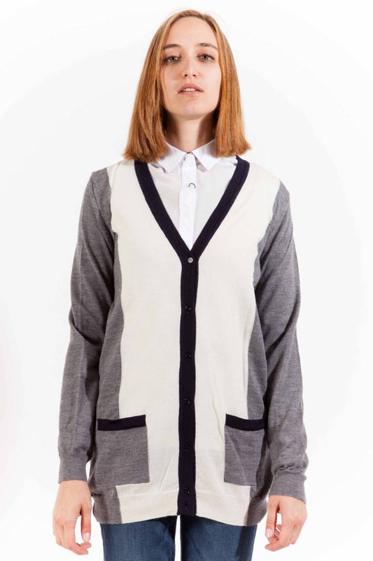 Gant Women's Gray Wool Cardigan Sweater