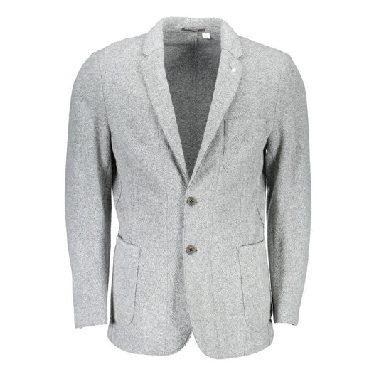 Elegant Long-Sleeved Wool Blend Jacket