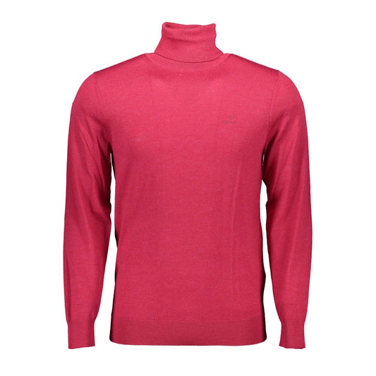 Elegant Pink Turtleneck Sweater in Pure Wool