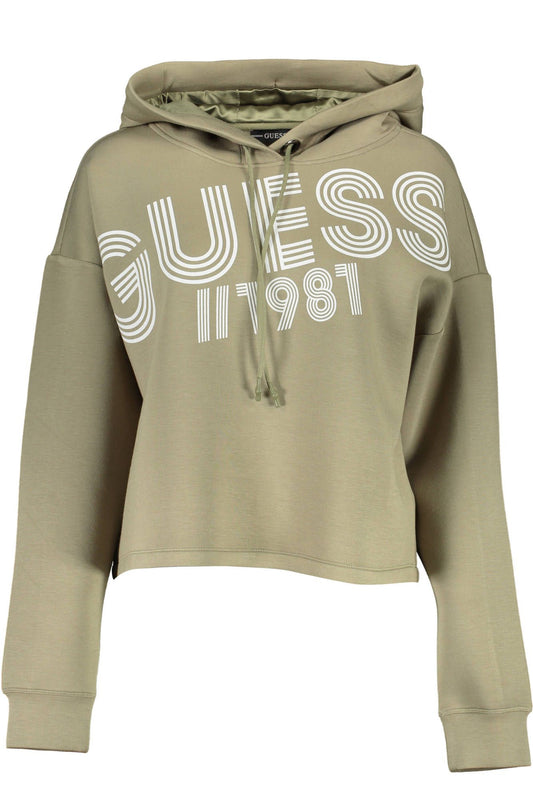 Guess Jeans Women's Green Viscose Sweater Hoodie