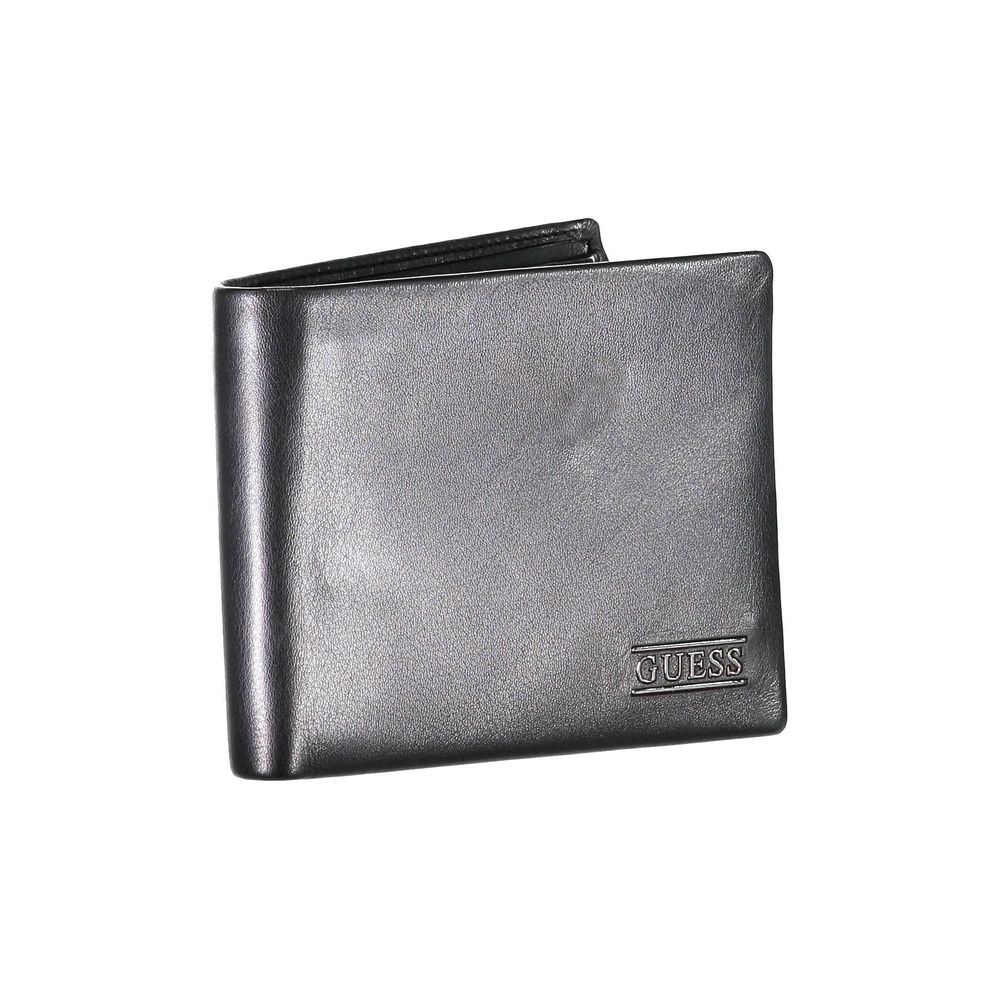 Sleek Black Leather Bifold Wallet