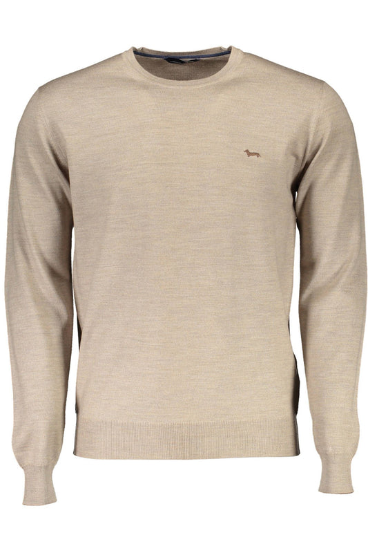 Harmont & Blaine Men's Beige Wool Crewneck Sweater