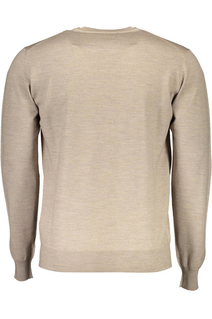 Harmont & Blaine Men's Beige Wool Crewneck Sweater