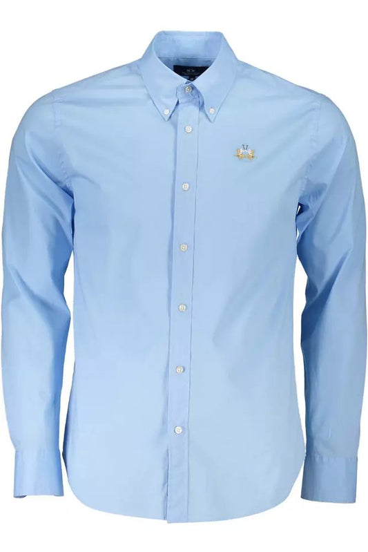 Sleek Slim Fit Button-Down Light Blue Shirt