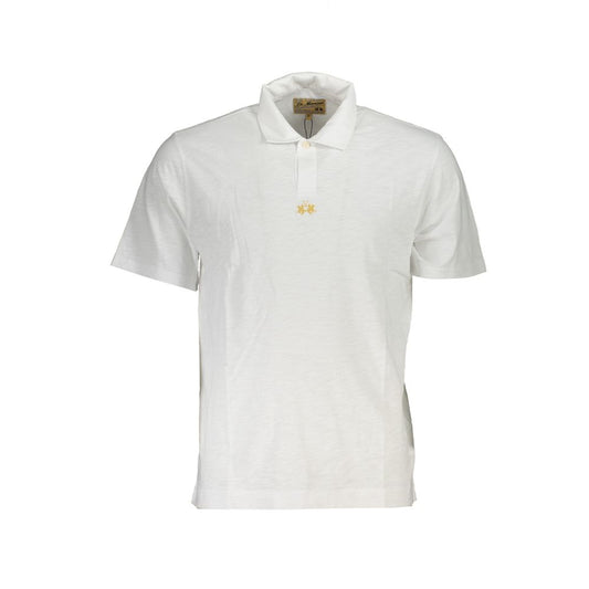 Pristine Cotton Polo with Chic Embroidery