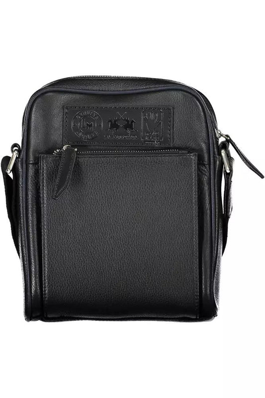 Elegant Leather Shoulder Bag with Contrasting Details