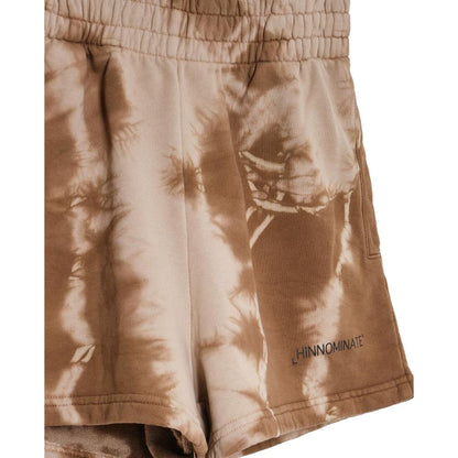 Hinnominate Women's Brown Allover Print Cotton Shorts