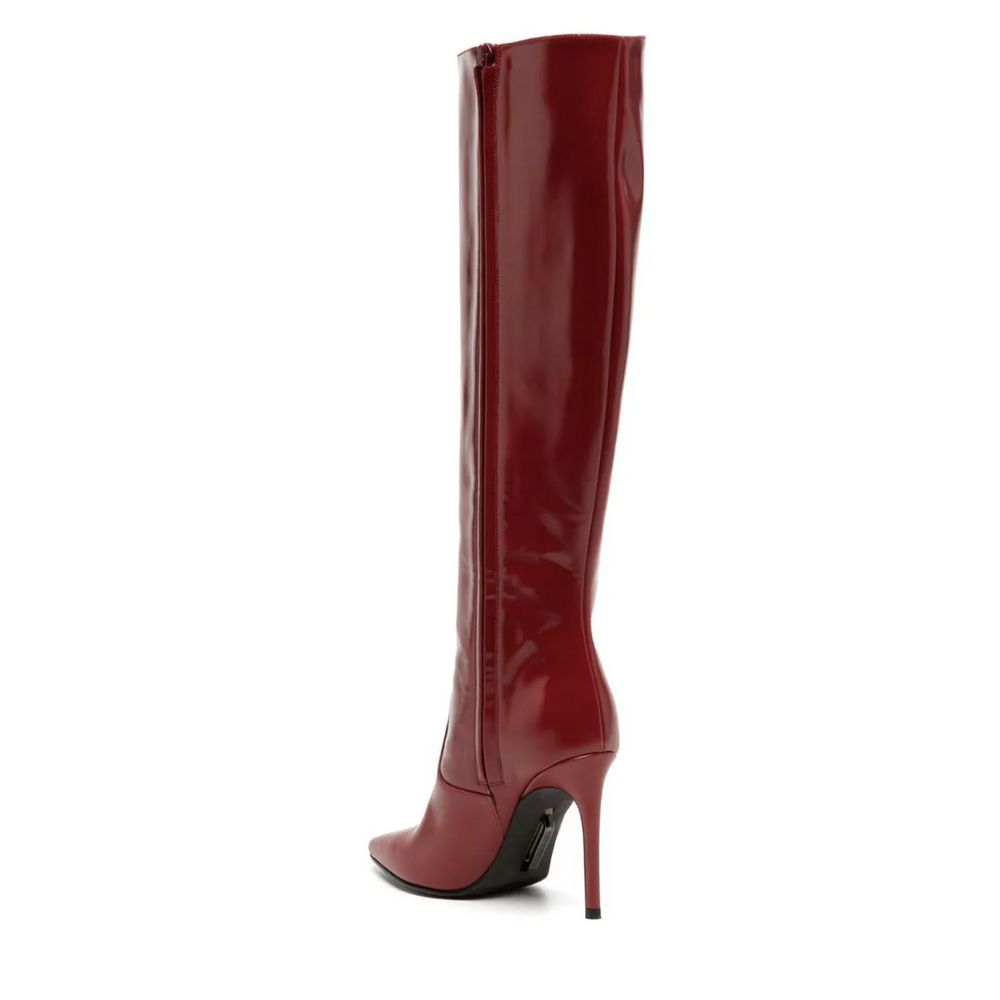Off-White Women's Red Leather Boot