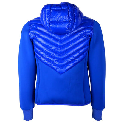 Centogrammi Women's Blue Nylon Down Jacket with Hood