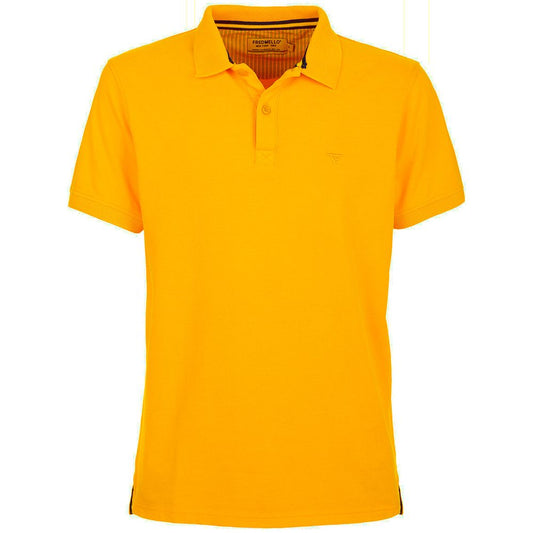 Vibrant Orange Cotton Polo Shirt with Logo