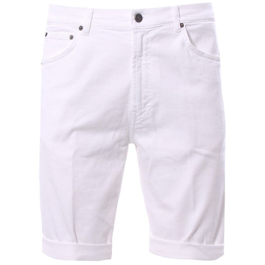 Dondup Men's White Cotton Bermuda Shorts