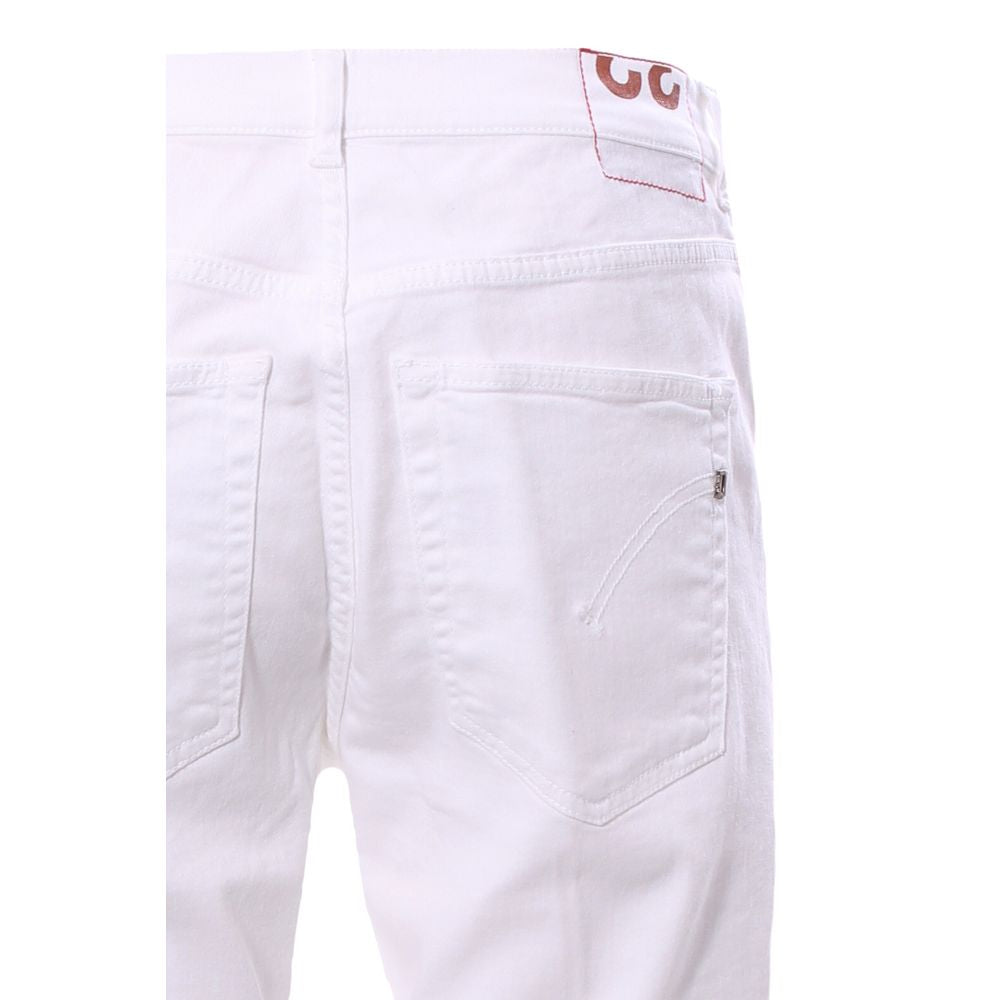 Dondup Men's White Cotton Bermuda Shorts