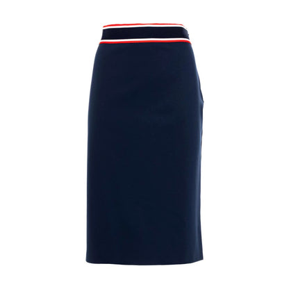 Blue Viscose Skirt