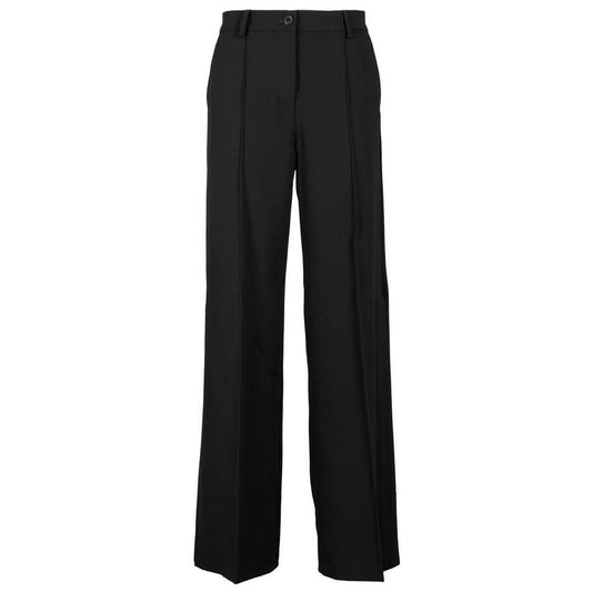Black Polyester Jeans & Pant