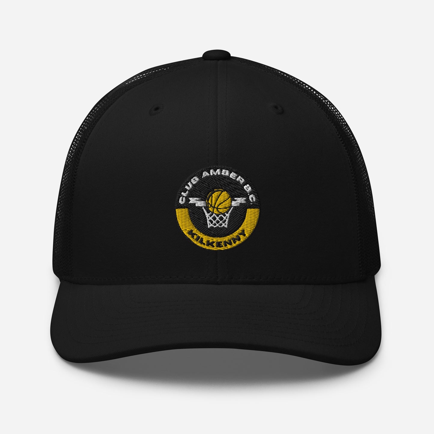Club Amber Basketball Kilkenny Trucker Cap - Designed by Moon Behind The Hill Available to Buy at a Discounted Price on Moon Behind The Hill Online Designer Discount Store