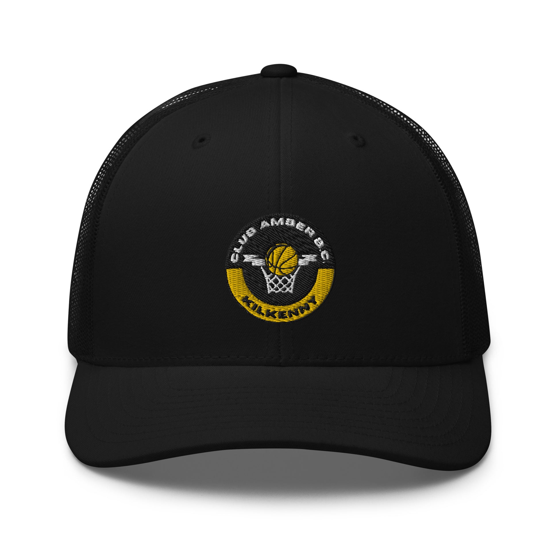 Club Amber Basketball Kilkenny Trucker Cap - Designed by Moon Behind The Hill Available to Buy at a Discounted Price on Moon Behind The Hill Online Designer Discount Store