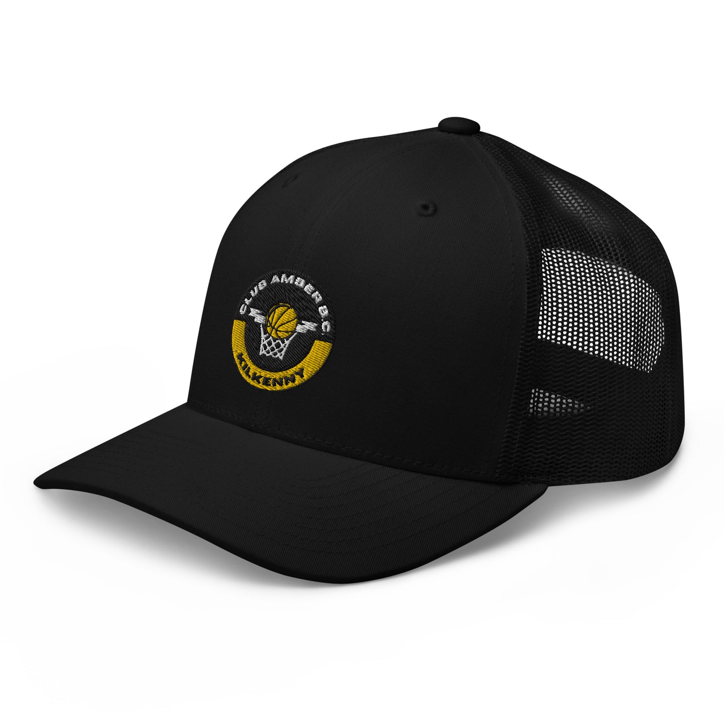 Club Amber Basketball Kilkenny Trucker Cap - Designed by Moon Behind The Hill Available to Buy at a Discounted Price on Moon Behind The Hill Online Designer Discount Store