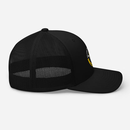 Club Amber Basketball Kilkenny Trucker Cap - Designed by Moon Behind The Hill Available to Buy at a Discounted Price on Moon Behind The Hill Online Designer Discount Store