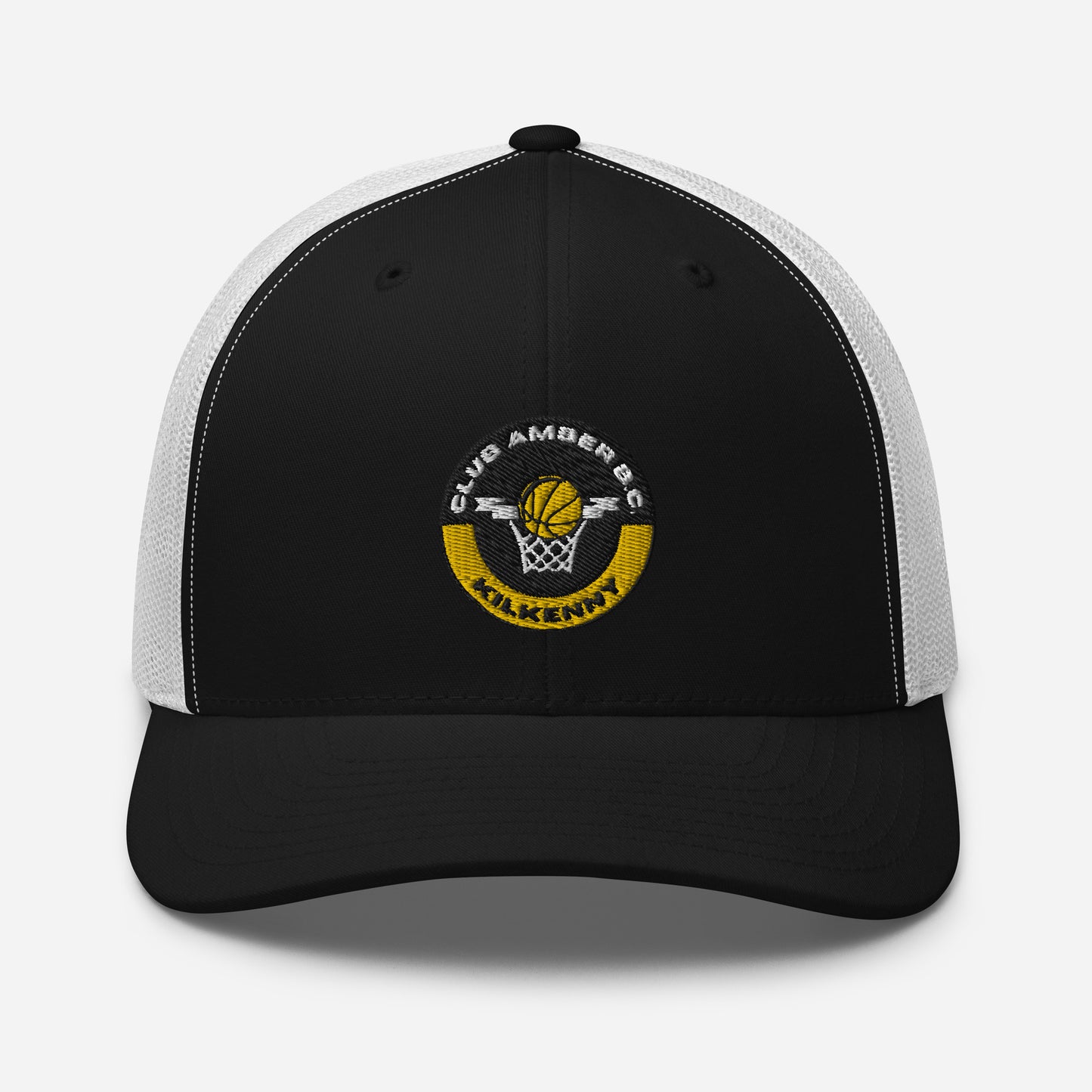 Club Amber Basketball Kilkenny Trucker Cap - Designed by Moon Behind The Hill Available to Buy at a Discounted Price on Moon Behind The Hill Online Designer Discount Store