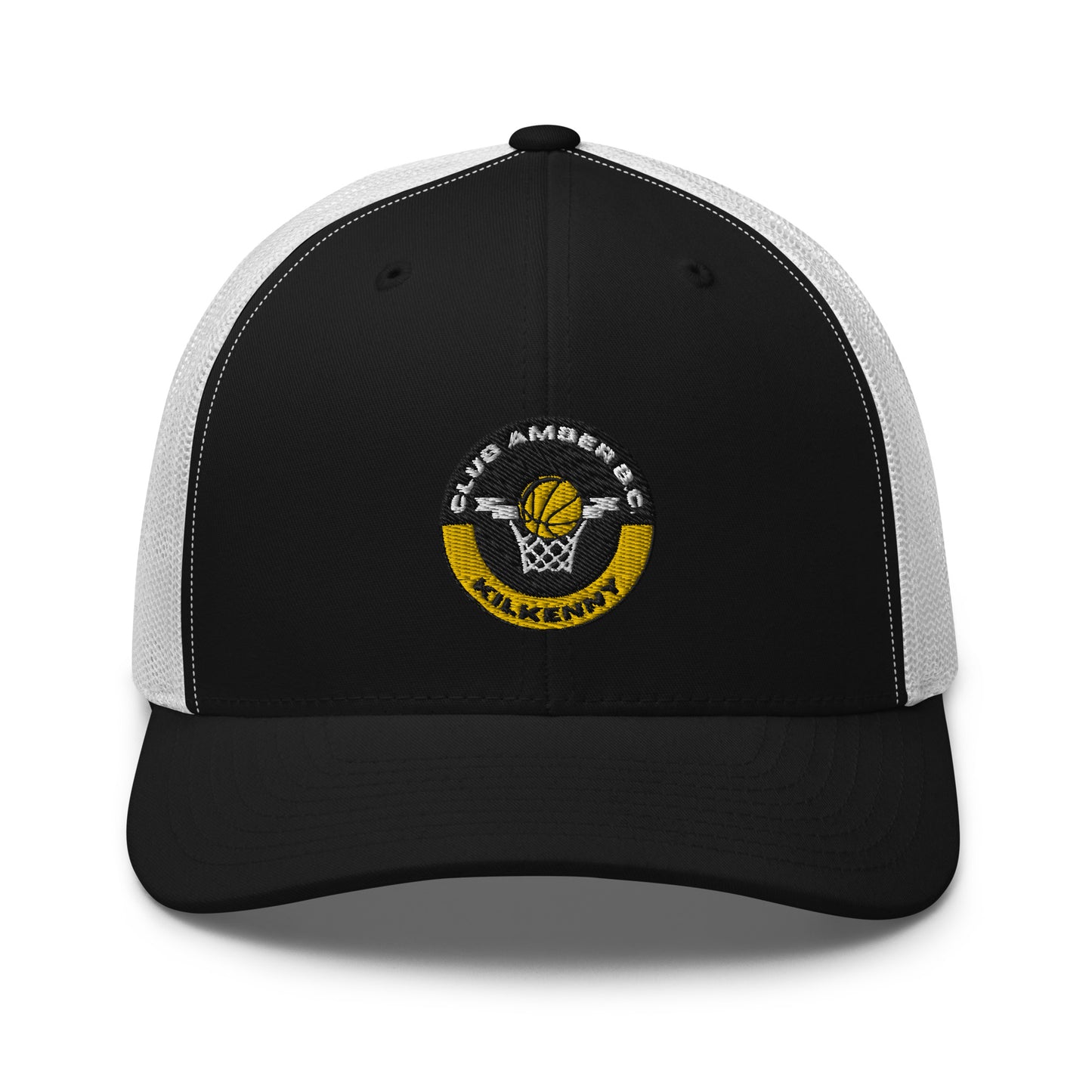 Club Amber Basketball Kilkenny Trucker Cap - Designed by Moon Behind The Hill Available to Buy at a Discounted Price on Moon Behind The Hill Online Designer Discount Store