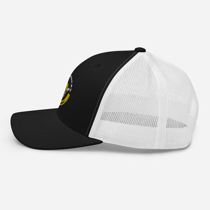 Club Amber Basketball Kilkenny Trucker Cap - Designed by Moon Behind The Hill Available to Buy at a Discounted Price on Moon Behind The Hill Online Designer Discount Store