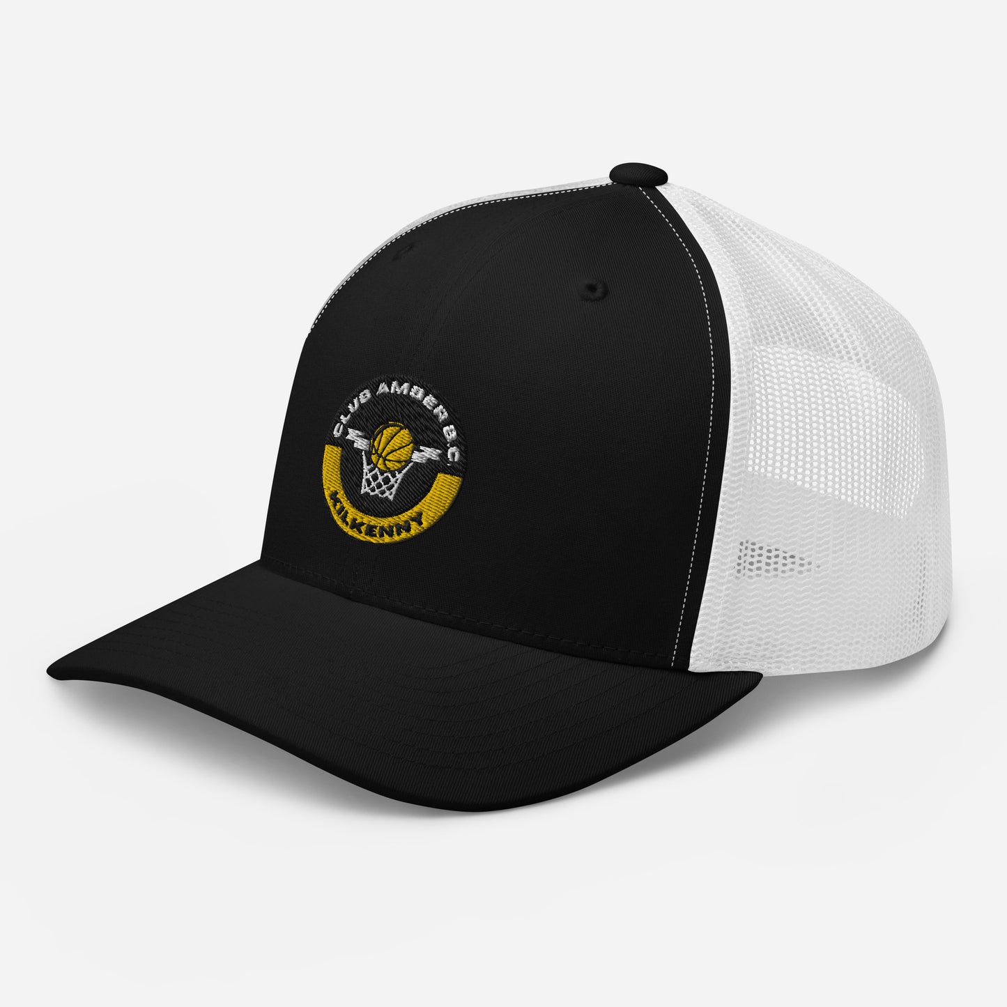 Club Amber Basketball Kilkenny Trucker Cap - Designed by Moon Behind The Hill Available to Buy at a Discounted Price on Moon Behind The Hill Online Designer Discount Store