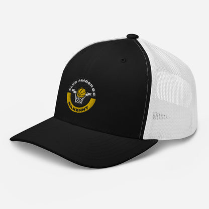 Club Amber Basketball Kilkenny Trucker Cap - Designed by Moon Behind The Hill Available to Buy at a Discounted Price on Moon Behind The Hill Online Designer Discount Store