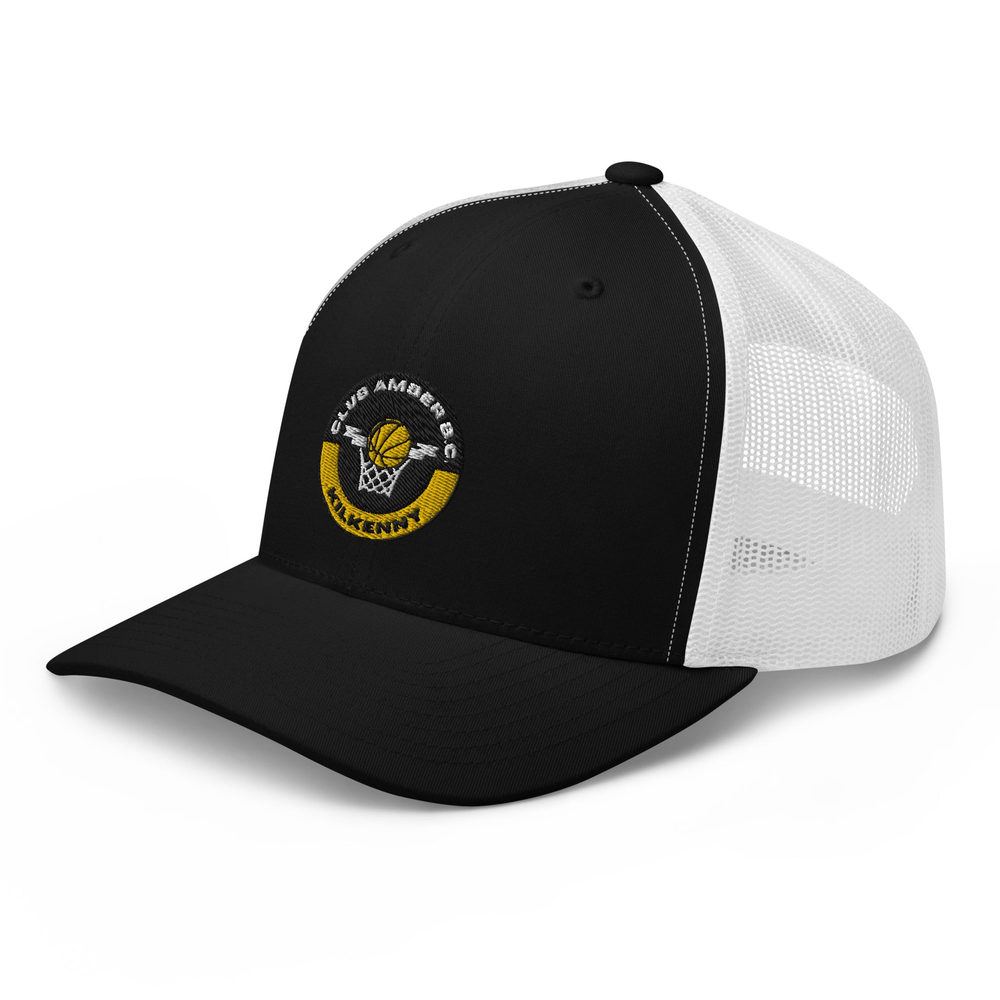 Club Amber Basketball Kilkenny Trucker Cap - Designed by Moon Behind The Hill Available to Buy at a Discounted Price on Moon Behind The Hill Online Designer Discount Store