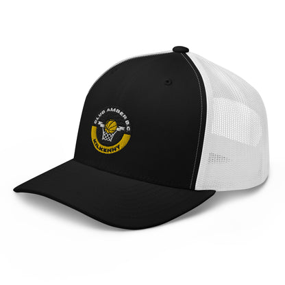 Club Amber Basketball Kilkenny Trucker Cap - Designed by Moon Behind The Hill Available to Buy at a Discounted Price on Moon Behind The Hill Online Designer Discount Store