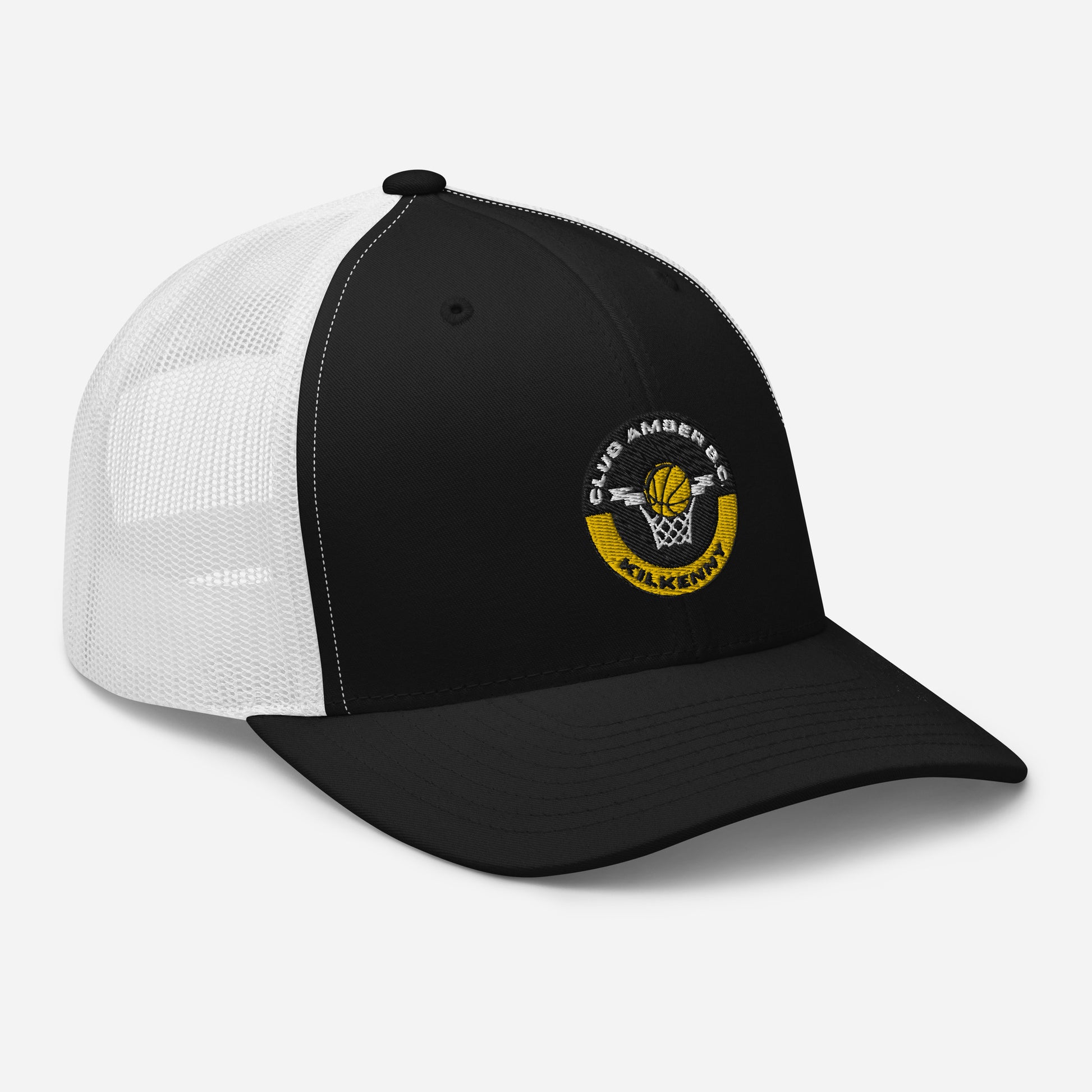 Club Amber Basketball Kilkenny Trucker Cap - Designed by Moon Behind The Hill Available to Buy at a Discounted Price on Moon Behind The Hill Online Designer Discount Store