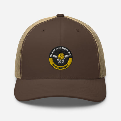 Club Amber Basketball Kilkenny Trucker Cap - Designed by Moon Behind The Hill Available to Buy at a Discounted Price on Moon Behind The Hill Online Designer Discount Store