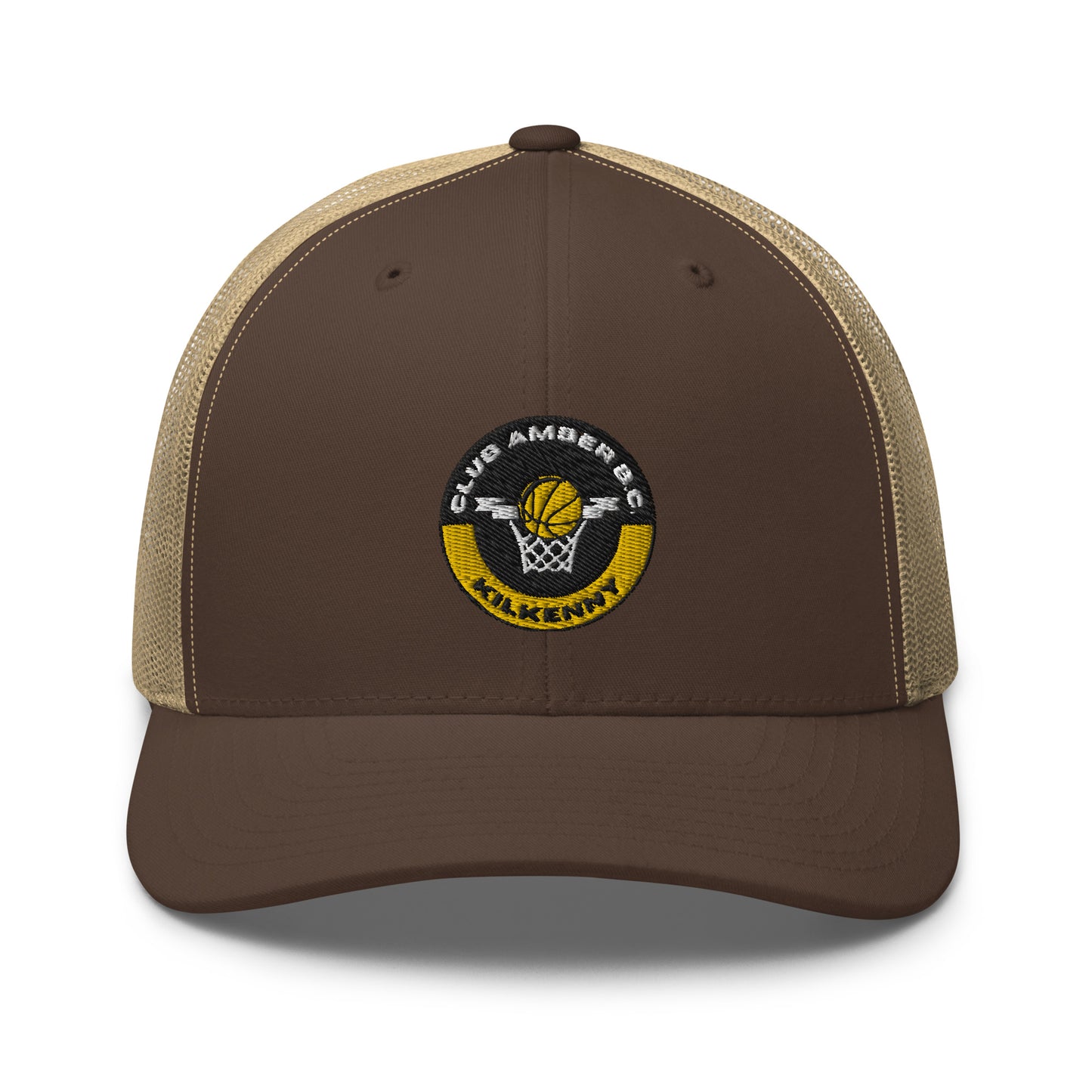 Club Amber Basketball Kilkenny Trucker Cap - Designed by Moon Behind The Hill Available to Buy at a Discounted Price on Moon Behind The Hill Online Designer Discount Store