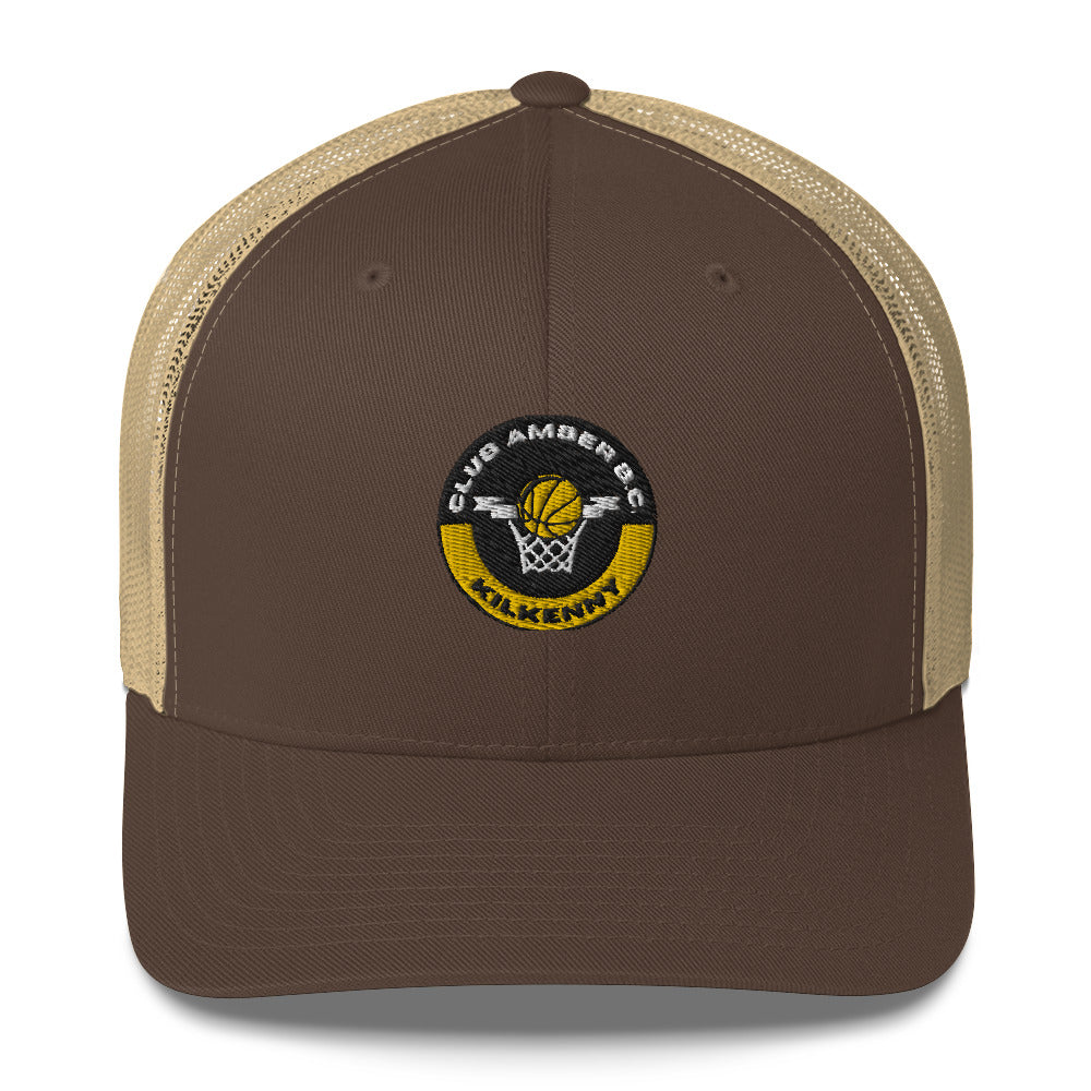 Club Amber Basketball Kilkenny Trucker Cap - Designed by Moon Behind The Hill Available to Buy at a Discounted Price on Moon Behind The Hill Online Designer Discount Store