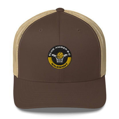 Club Amber Basketball Kilkenny Trucker Cap - Designed by Moon Behind The Hill Available to Buy at a Discounted Price on Moon Behind The Hill Online Designer Discount Store