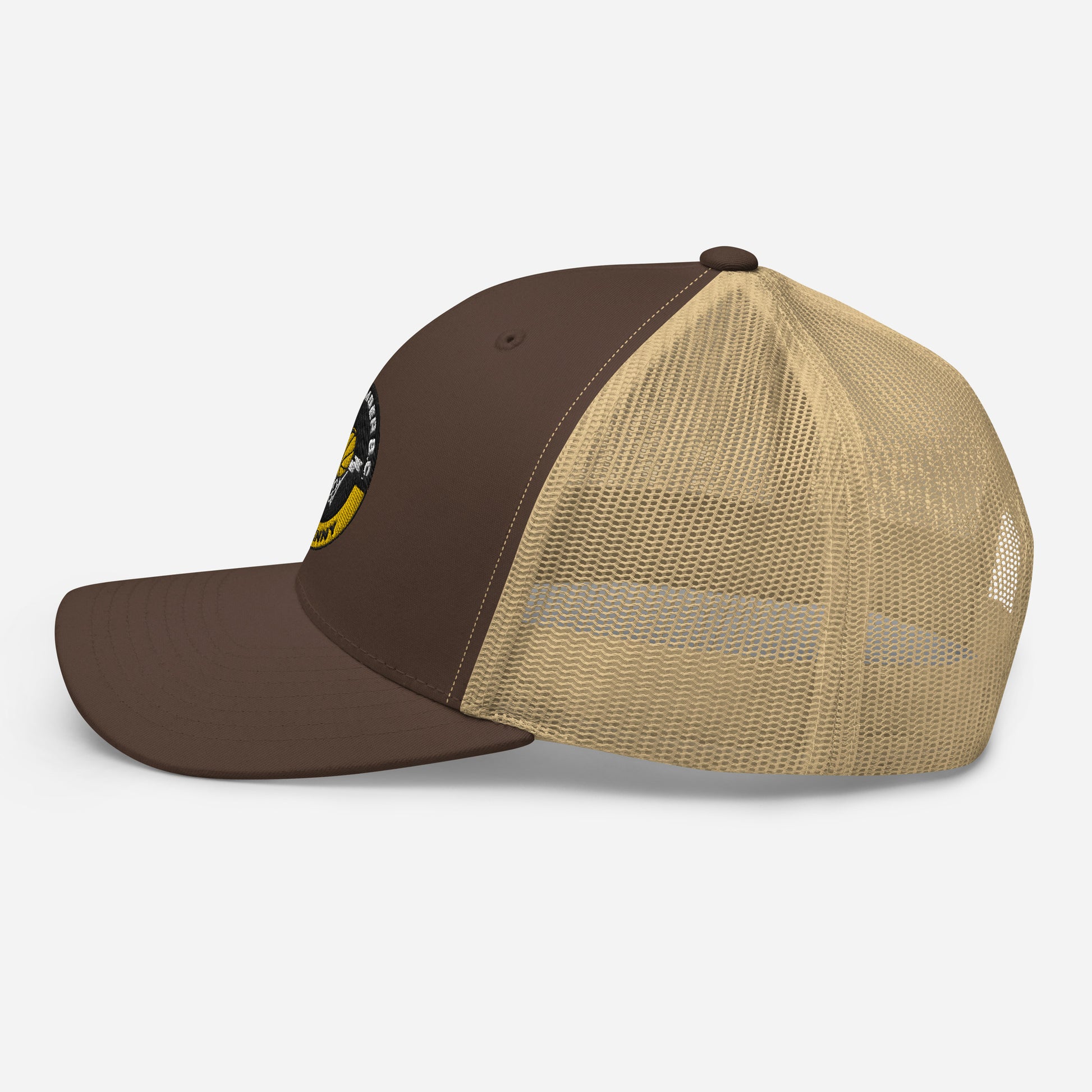 Club Amber Basketball Kilkenny Trucker Cap - Designed by Moon Behind The Hill Available to Buy at a Discounted Price on Moon Behind The Hill Online Designer Discount Store