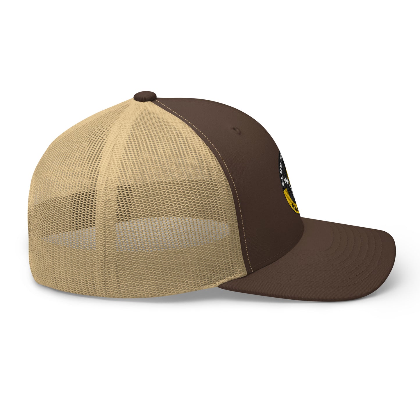 Club Amber Basketball Kilkenny Trucker Cap - Designed by Moon Behind The Hill Available to Buy at a Discounted Price on Moon Behind The Hill Online Designer Discount Store